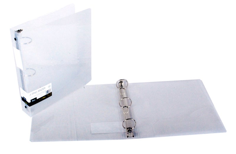 Filexec Products 1-Inch 3 Ring Binder, Clear, Pack of 2 (50297-64223) - Image 1